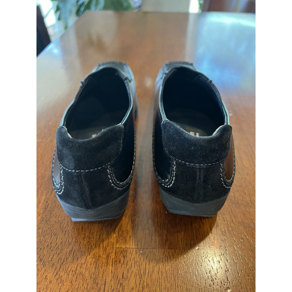 Paul Green Black Leather Slip On Loafers Square Toe Dress‎ Shoes Size 6 - Picture 7 of 10